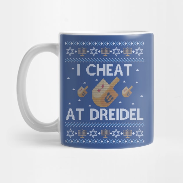 Funny Ugly Hanukkah Sweater, I Cheat at Dreidel by HolidayoftheWeek